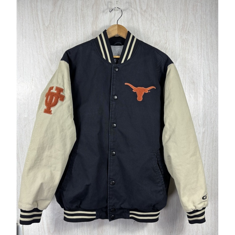 Vintage Texas Longhorns Varsity Jacket Mens L G-III Carl Banks NCAA Football Y2K